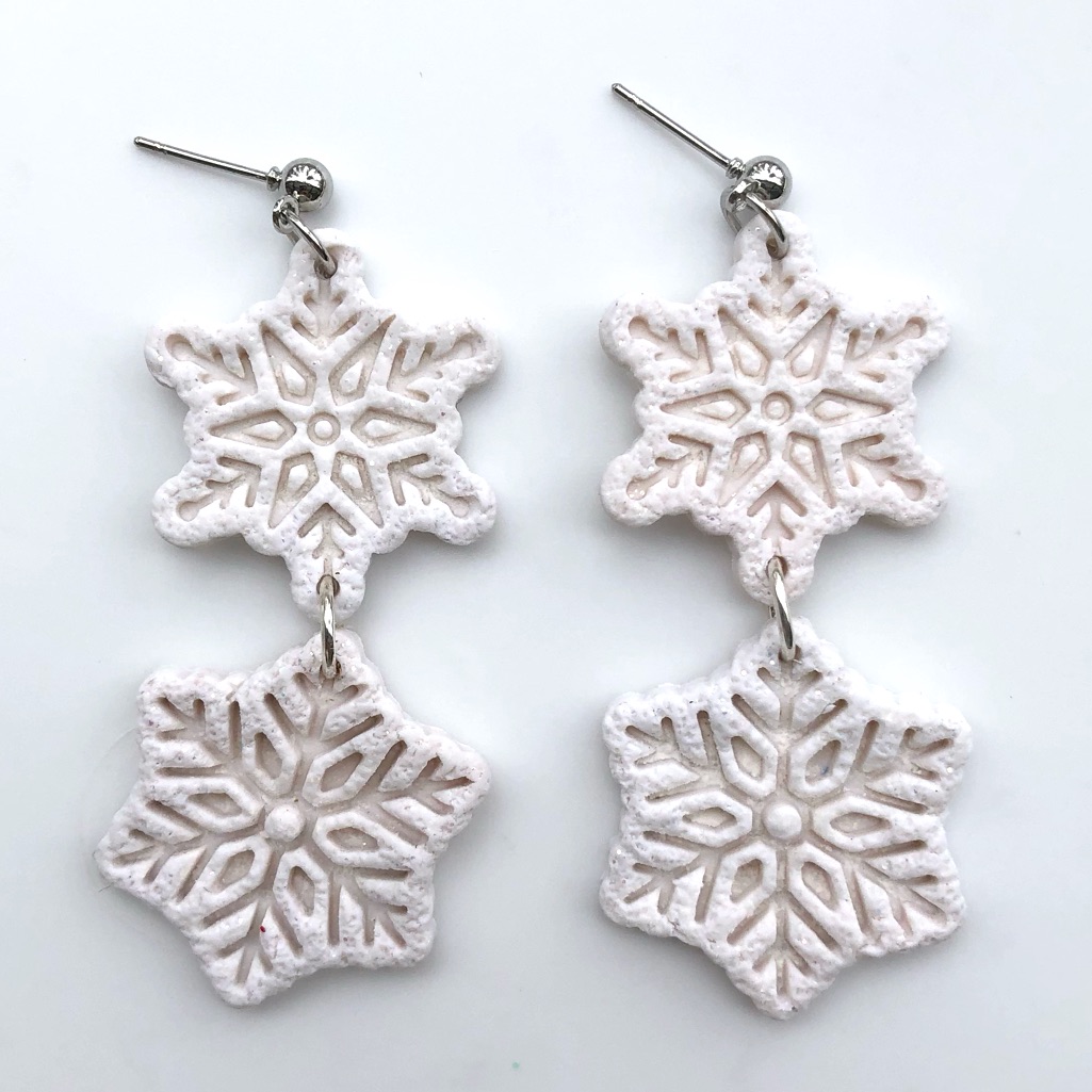Handmade Snowflake Stack Earrings